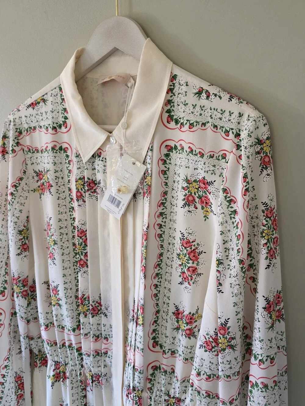 NWT Tory Burch 10 Quiet Luxury Cottagecore Dainty Romantic Cora Silk Dress